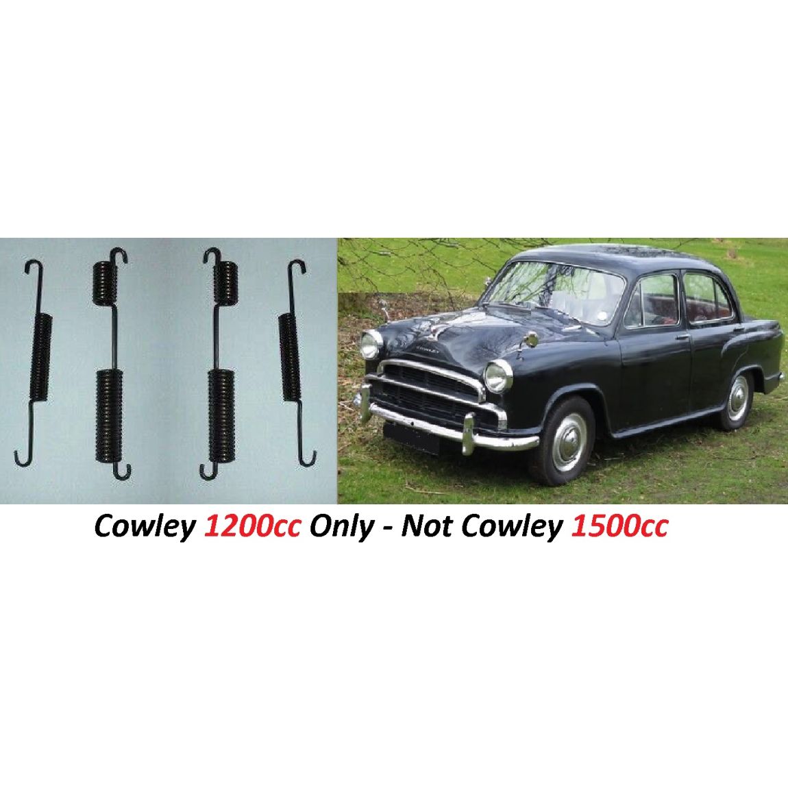 REAR BRAKE SHOE SPRINGS x4 (Morris Cowley 1200cc) (** Not 1500cc **) (**1954- 56 Only**) 